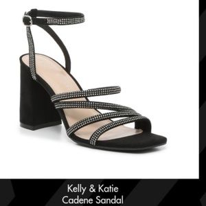 Cadene black and rhinestone Heel